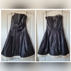 Jessica McClintock Black and White Dress Size 1